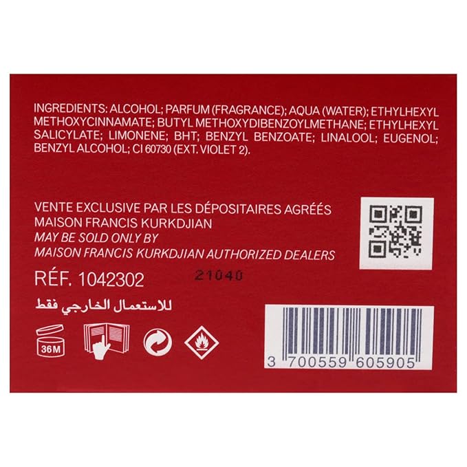 Maison Francis Kurkdjian Baccarat Rouge 540 Extrait de Parfum – 70ml / 2.4oz